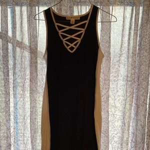 Black & white knew length dress